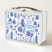 Lunar New Year Rabbit Chinoiserie White Lunch Box (Vorderseite)
