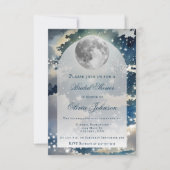 Lunar Night Sky Brautparty Einladung (Vorderseite)