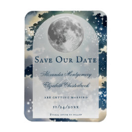 Lunar Night Sky Save the Date Magnet