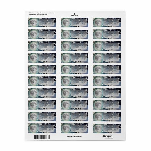 Lunar Night Sky Wedding Address (Vorne)