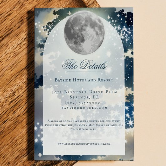 Lunar Night Sky Wedding Begleitkarte