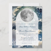 Lunar Night Sky Wedding Einladung (Vorderseite)