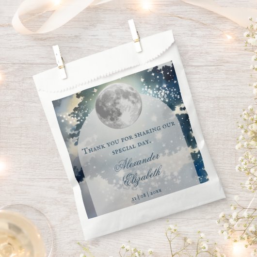 Lunar Night Sky Wedding Geschenktütchen (Ausgeschnitten)