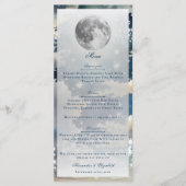 Lunar Night Sky Wedding Menükarte (Vorderseite)