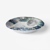 Lunar Night Sky Wedding Pappteller (Gewinkelt)