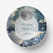 Lunar Night Sky Wedding Pappteller (Vorderseite)