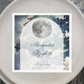 Lunar Night Sky Wedding Serviette