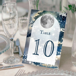 Lunar Night Sky Wedding Tischnummer