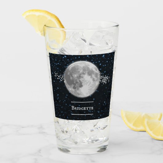 Lunar Personalisiert Glass Cup Glas (Vorderseite Ice)