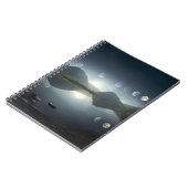 Lunar Phases Mountain Reflection Notebook Notizblock (Linke Seite)