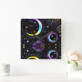 Lunar Quadratische Wanduhr (Zuhause)