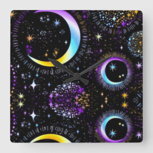 Lunar Quadratische Wanduhr