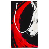 Lunar Red White Wolf Kleine Geschenktüte (Rückseite)