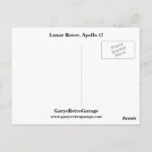 Lunar Rover, Apollo 17 Postkarte (Rückseite)