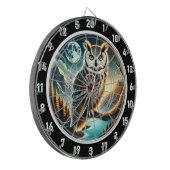 Lunar Sentinel Owl Dartboard Design Dartscheibe (Vorderseite Links)