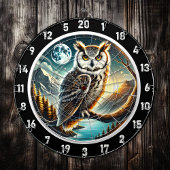 Lunar Sentinel Owl Dartboard Design Dartscheibe