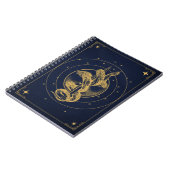 Lunar Serpent - Goldene ösoterische Dekoration Notizblock (Linke Seite)