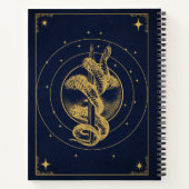 Lunar Serpent - Goldene ösoterische Dekoration Notizblock (Rückseite)