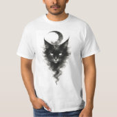 Lunar Shadow Cat – Mystical Night Creature Artwork T-Shirt (Vorderseite)