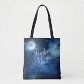 Lunar Sky Full Moon Celestial Galaxy Bridesmaid Tasche (Vorderseite)