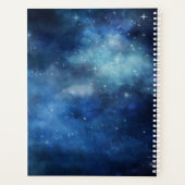 Lunar Sky Full Moon Celestial Galaxy Hochzeitsplän Planer (Rückseite)