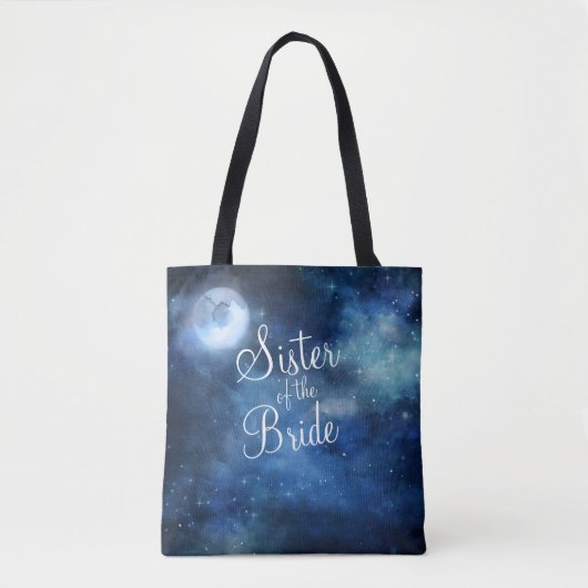 Lunar Sky Full Moon Celestial Galaxy Sister Tasche (Vorderseite)