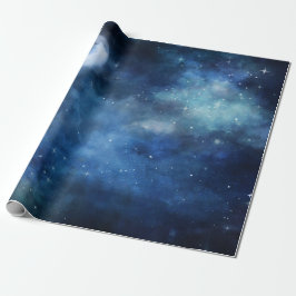 Lunar Sky Full Moon Celestial Galaxy Stars Hochzei Geschenkpapier