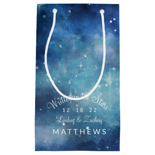 Lunar Sky Full Moon Celestial Galaxy Wedding Kleine Geschenktüte (Vorderseite)