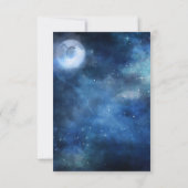 Lunar Sky Full Moon Celestial Hochzeitsempfang Einladung (Rückseite)
