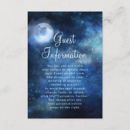 Lunar Sky Full Moon Celestial Informationen zur Ho Begleitkarte