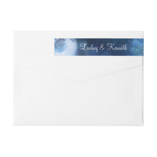 Lunar Sky Full Moon Celestial Monogram Wedding