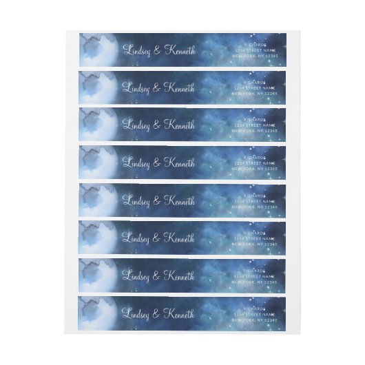 Lunar Sky Full Moon Celestial Monogram Wedding (Bogen)