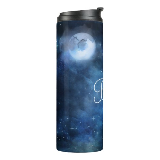 Lunar Sky Full Moon Celestial Personalisiert Bride Thermosbecher (Nach links gedreht)