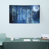 Lunar Sky Full Moon Celestial Star Wedding Willkom Banner (Messeveranstaltung)