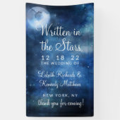 Lunar Sky Full Moon Celestial Star Wedding Willkom Banner (Vertikal)