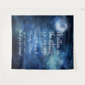 Lunar Sky Full Moon Celestial Star Wedding Willkom Wandteppich (Vorderseite (Horizontal))