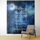 Lunar Sky Full Moon Celestial Star Wedding Willkom Wandteppich (Beispiel)