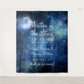 Lunar Sky Full Moon Celestial Star Wedding Willkom Wandteppich (Vorderseite)