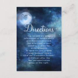Lunar Sky Full Moon Celestial Wedding Directors Begleitkarte