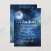 Lunar Sky Full Moon Celestial Wedding Directors Begleitkarte (Vorne/Hinten)