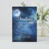 Lunar Sky Full Moon Celestial Wedding Directors Begleitkarte (Stehend Vorderseite)