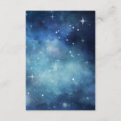 Lunar Sky Full Moon Celestial Wedding Directors Begleitkarte (Rückseite)