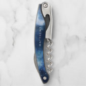 Lunar Sky Full Moon Celestial Wedding Monogram Kellnermesser (Rückseite)