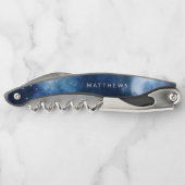 Lunar Sky Full Moon Celestial Wedding Monogram Kellnermesser (Rückseite)