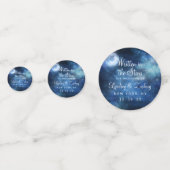 Lunar Sky Full Moon Celestial Wedding Monogram Konfetti (Vorderseiten)