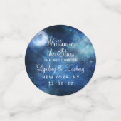 Lunar Sky Full Moon Celestial Wedding Monogram Konfetti (Klein Vorderseite)