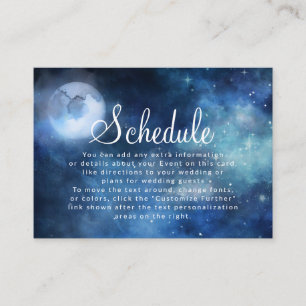 Lunar Sky Full Moon Celestiding Zeitplan Begleitkarte