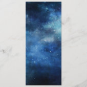 Lunar Sky Full Moon Celestie Galaxy Stars Abendess Menükarte (Rückseite)