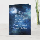 Lunar Sky Full Moon Celestie Wedding Zeremonie Programm (Vorderseite)