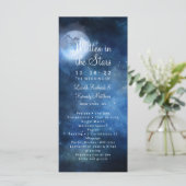 Lunar Sky Full Moon Celestie Wedding Zeremonie Programm (Stehend Vorderseite)